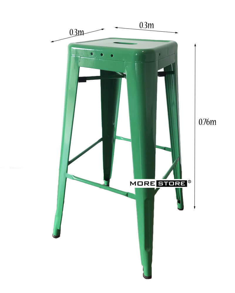 Ghế tolix màu xanh lá đẹp cho quầy bar